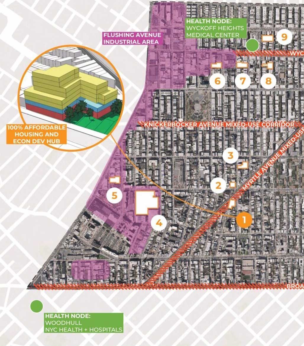 Site Plan highlighting the Bushwick BOA study area